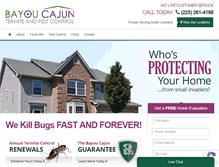 Tablet Screenshot of bayoucajunpest.com